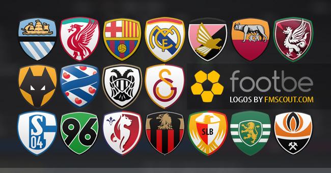 fmscout's tweet image. Most unique logo style ever made (for @FootbeNet) now available as an #exclusive #download on fmscout.com/a-footbe-logos…