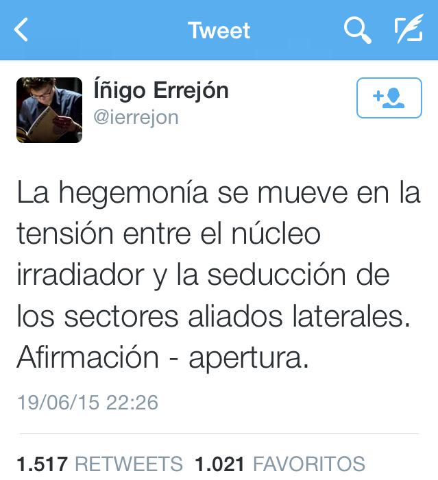 ¿Qué es hegemonía? Hegemonía eres tú #TuiteaComoErrejón