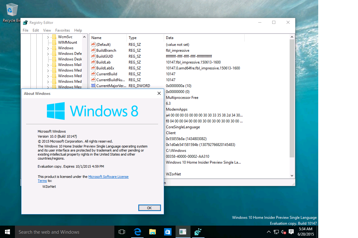 WZor on Twitter: "Windows 10 Core Single Language build 10147 http://t ...
