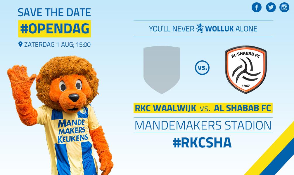 RKCWAALWIJK's tweet photo. Save the date: 1 aug.De Open Dag van ons #RKCWaalwijk,met o.a. een wedstrijd tegen @AlShababFC. Meer info volgt snel! http://t.co/9qnsIn3TmO