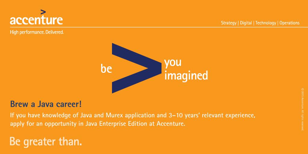 AccentureJobsIN's tweet image. #Accenture offers #job openings in #JavaEnterpriseEdition. For more details, click here: ow.ly/OyWgY