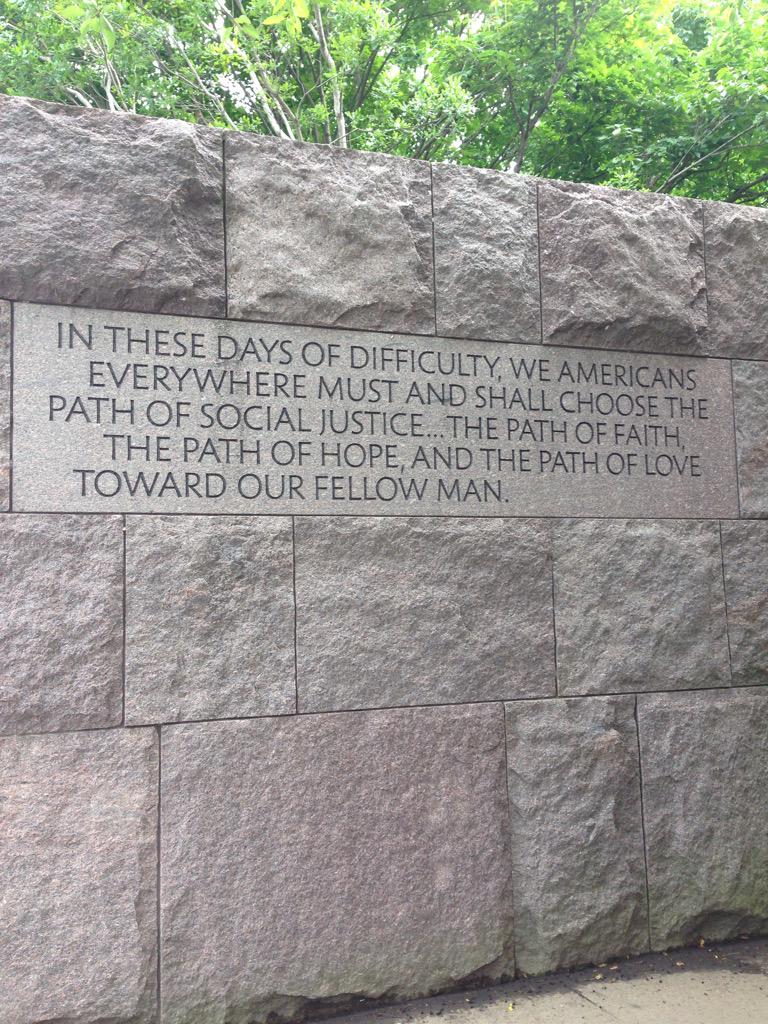 Wirthwhile22's tweet image. Important to understand, essential to live out. #FDRMemorial