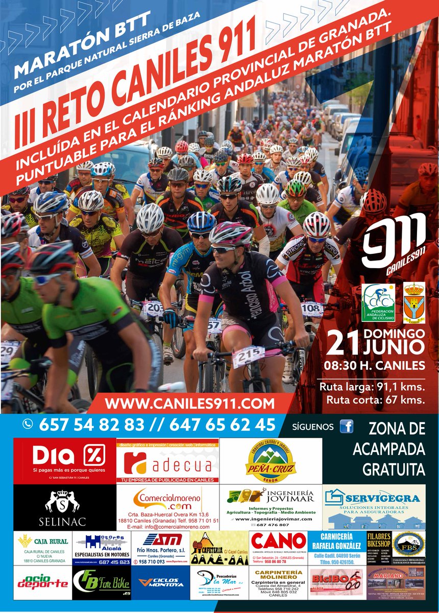 Todo listo para el III Reto Caniles 911 #RankingAndaluz #CircuitoGranada XCM  <a href="/Caniles911/">Caniles 911</a> <a href="/AytoCaniles/">Ayuntamiento Caniles</a>