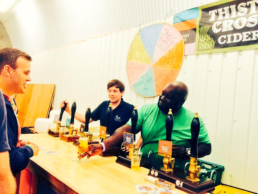 abhishekbanik's tweet photo. Moses doing his magic at @ThistlyCross stand at @UBrewFest http://t.co/zGmpzb6KdM