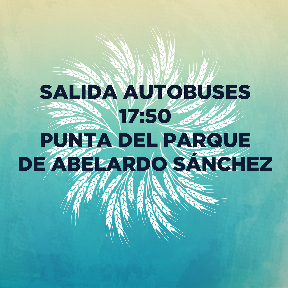 Dentro de una hora salimos hacia un lugar de La Mancha... ¡sé puntual o el bus se irá sin ti! #MusikfreundeLive