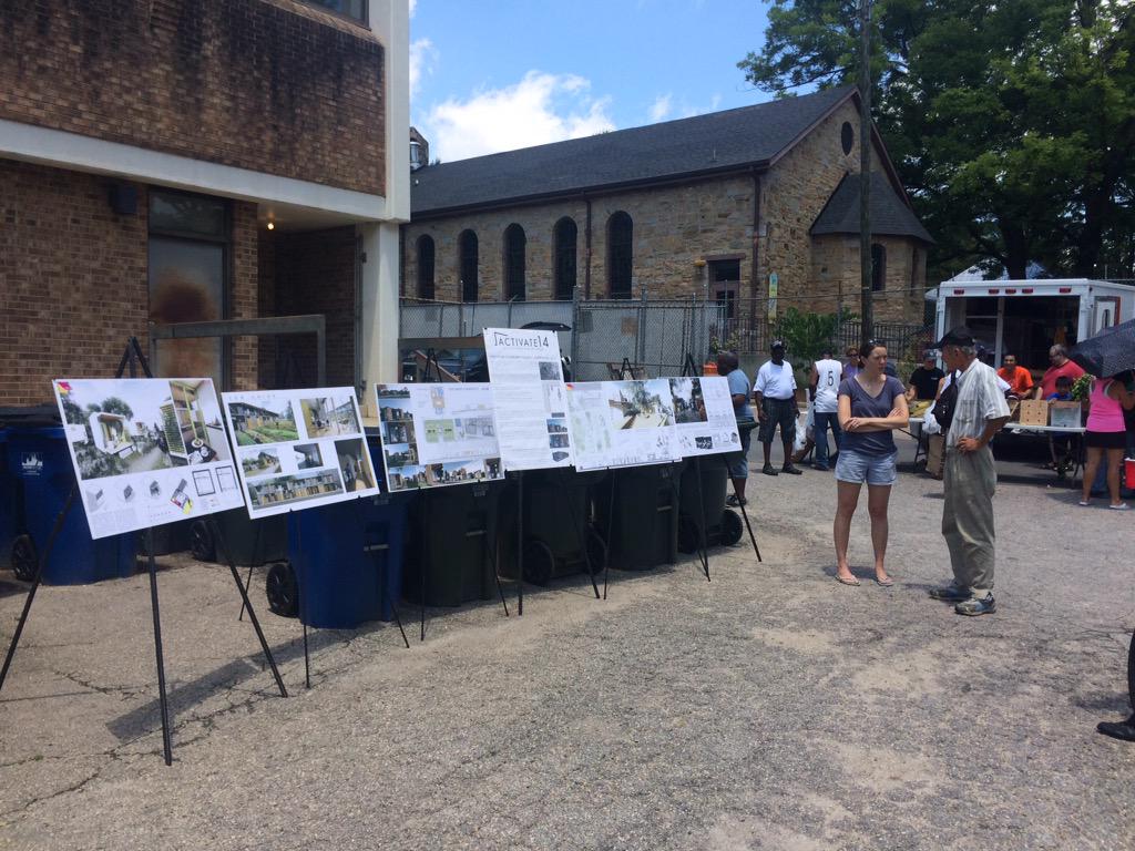 Stop by the Oak City Outreach center next to Moore square! We're here w  competition entries to discuss w everyone