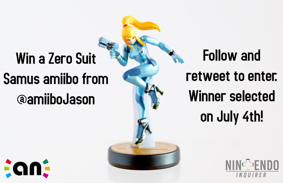 AmiiboJason's tweet image. Win a Zero Suit Samus amiibo from @amiibojason and @amiibonews. Follow @amiibojason and retweet to enter. Good luck!