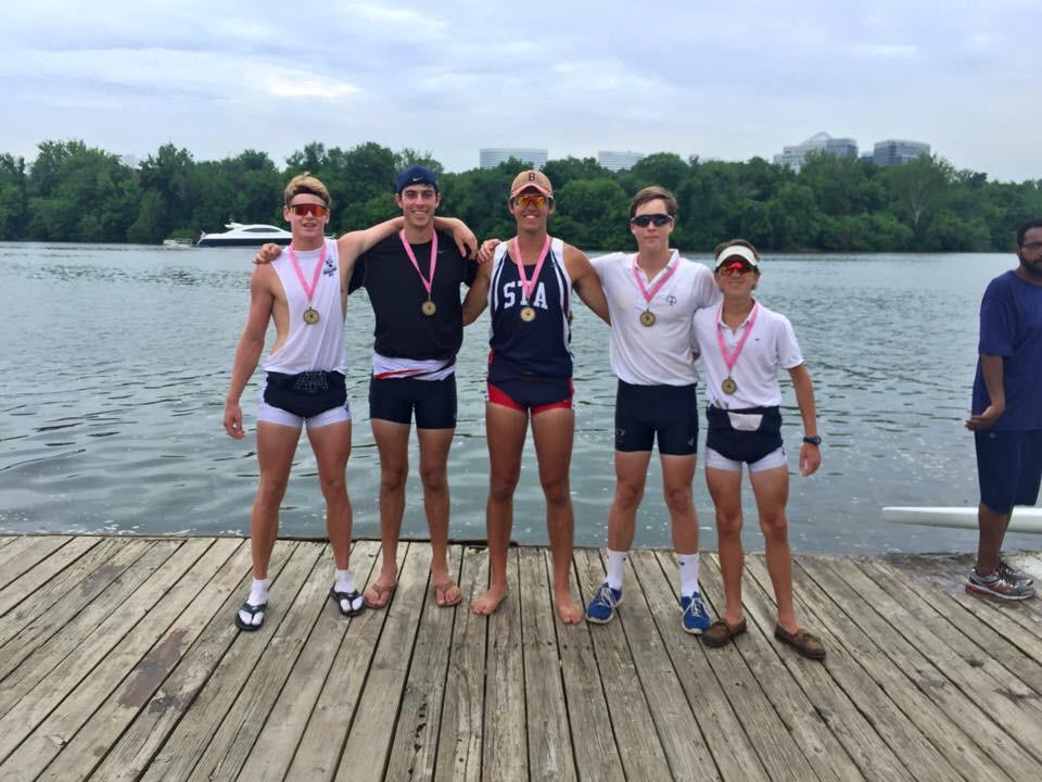 STA boys with their row for the cure medals!