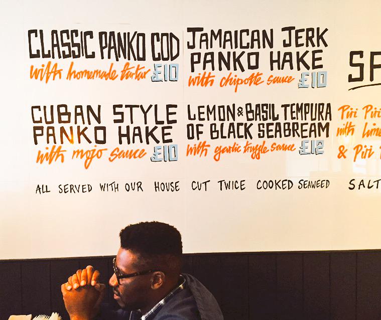 Jamaican Jerk &amp; Cuban Style Panko Hake on its wayyyy <a href="/HookBrixton/">HookBrixton</a> <a href="/PopBrixton/">Pop Brixton</a> #fishandchips