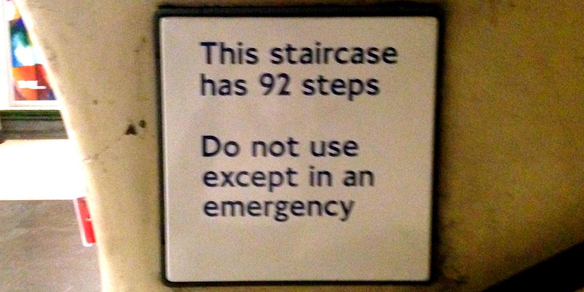 After 2 inspiring days <a href="/RSMSEM/">RSM SEM</a>, inactivity seemed enough of an emergency to use the tube stairs! #MakeYourDayHarder