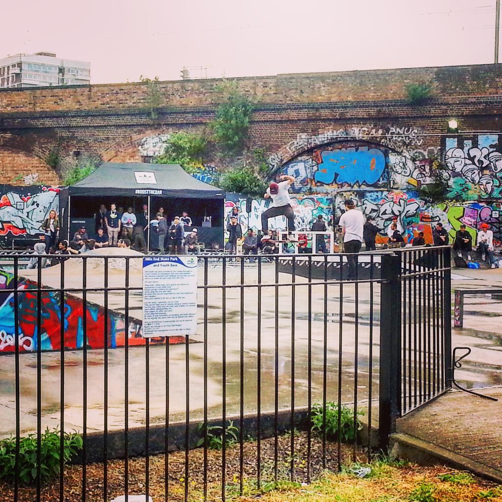 UKTechnologist's tweet photo. Only caught the end but love the fact #Adidas is getting involved in the #community with #BoostTheBar. #LoveLondon http://t.co/uMYWp98eja
