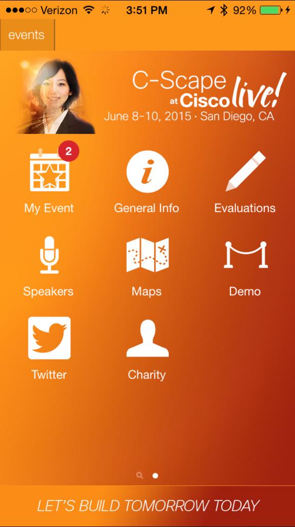 zkerravala's tweet photo. @CiscoLive app works well.  #CLUS #CSCAPE15 http://t.co/dc5D8QsIrP