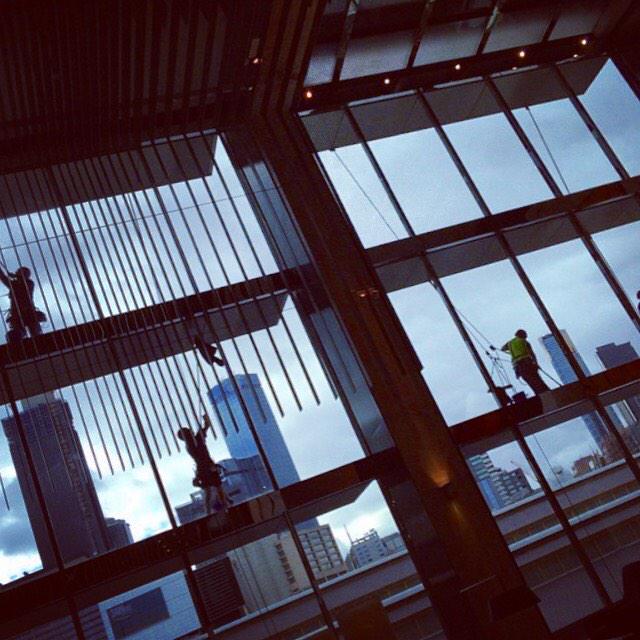 Collins_Square's tweet image. Helloooo Mr Window Cleaners! Need a hand?! #collinssquare #windowcleaner #architecture