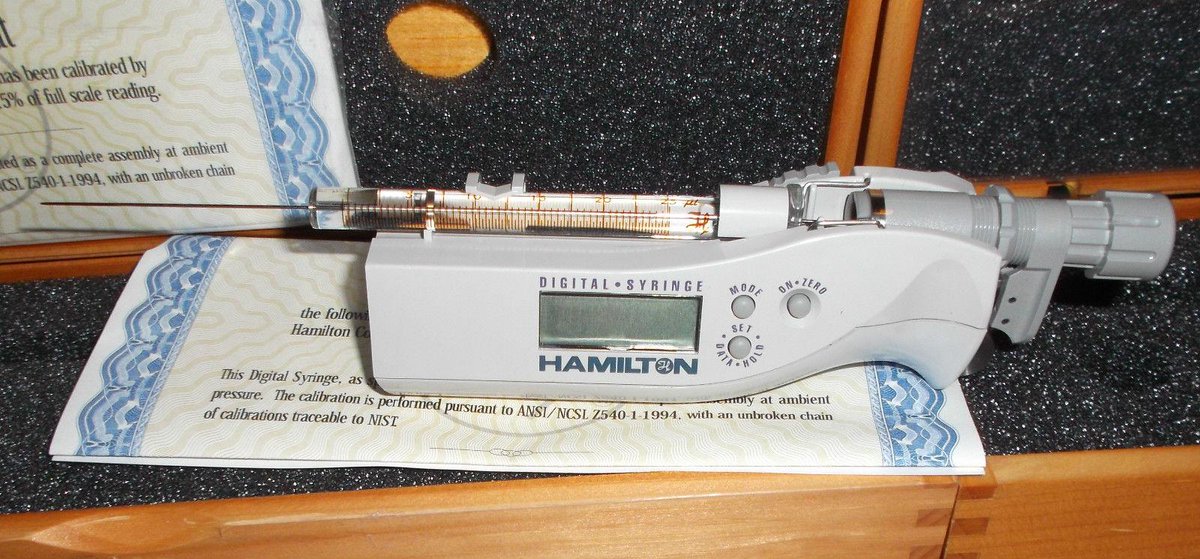 IndustriSurplus's tweet image. Lot of 2 Hamilton Microliter Syringe DS80300 701N 10UL Digital Readout
goo.gl/5hXB96
#digitalreadout
