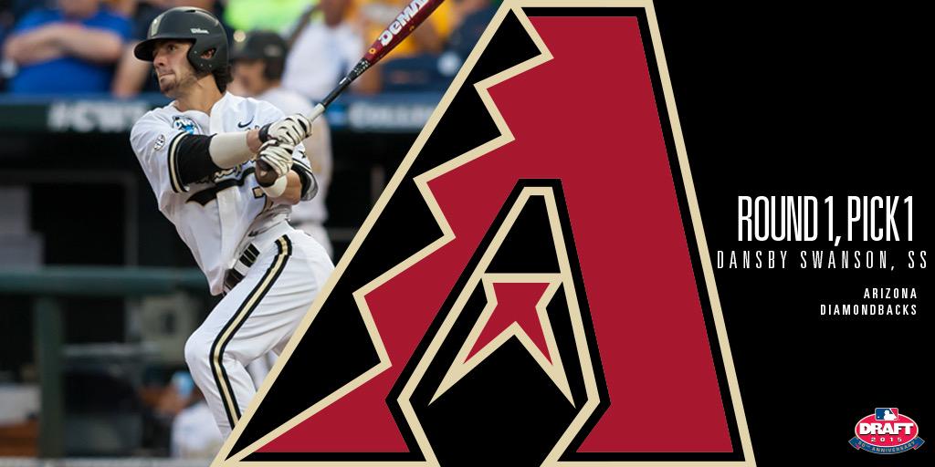 Dbacks's tweet photo. With the first pick in the 2015 #MLBDraft, the #Dbacks select shortstop Dansby Swanson from Vanderbilt University. http://t.co/cvxzaqeBHy