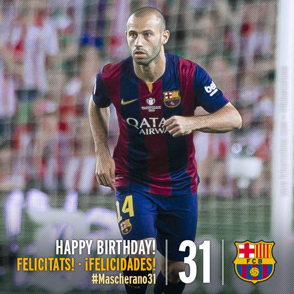 Happy Birthday Javier Mascherano!! <3 