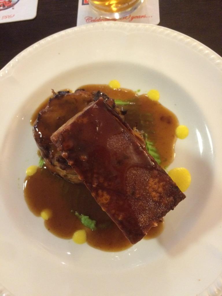 <a href="/DorsetOrchards/">Dorset Orchards</a> Our Belly of Pork with Bubble and Squeek and Apple Bee Cider Sauce! Martin's @ Highlands End