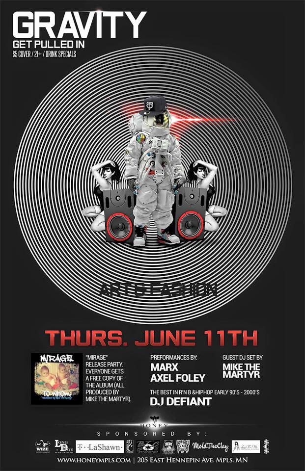 MarxMN's tweet photo. This Thurs #GravityNights I'll be rockin @honeympls @Mirage651 CD release #ToWhom @BiGWiZ @MikeTheMartyr http://t.co/IejDMOjwxP