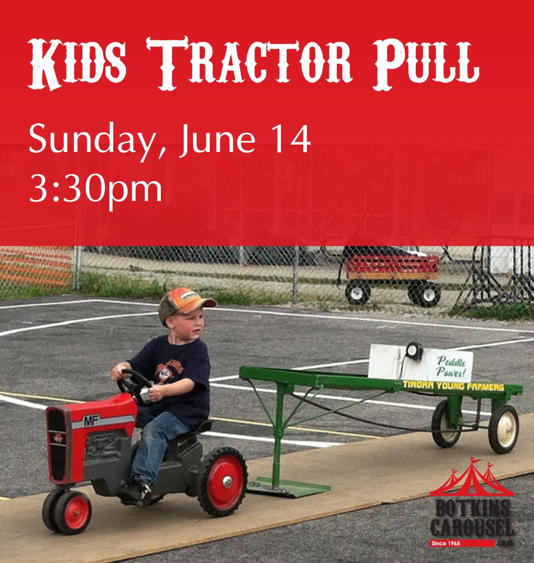 BotkinsCarousel's tweet image. Don't forget about the pint size @BotkinsCarousel -goers! Kiddie Tractor Pull Sunday! #Carousel2015 #PintSizeFun