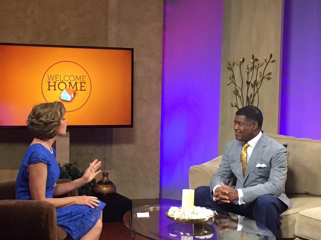 eccorlando's tweet photo. @PastorDLMcRae on set interviewing with the lovely Ms. Barbara Beck on the Welcome Home show! #eccorlando #eccdlm http://t.co/WXiglRvqkr