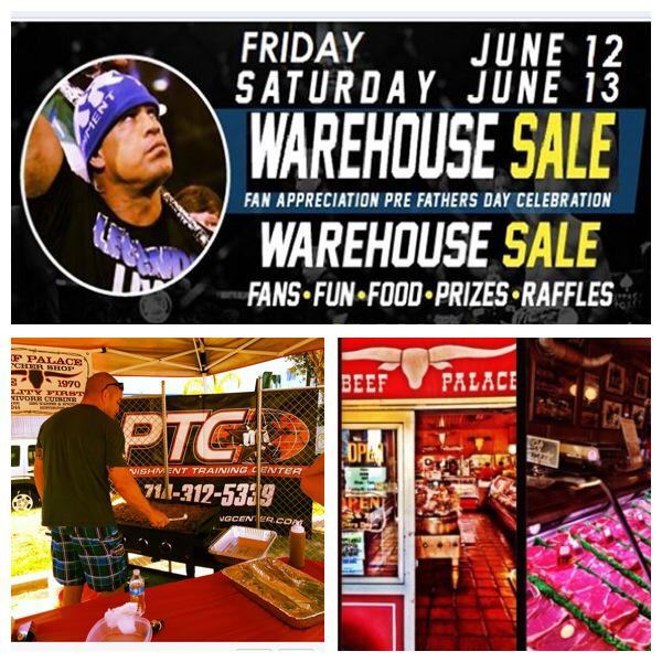 JayTWarsh's tweet photo. @titoortiz - THIS FRIDAY &amp; SATURDAY - Tito's Free Taco's &amp; MASSIVE WAREHOUSE SALE at the @PTC2011 - come enjoy!!! http://t.co/r3akRtFX7B