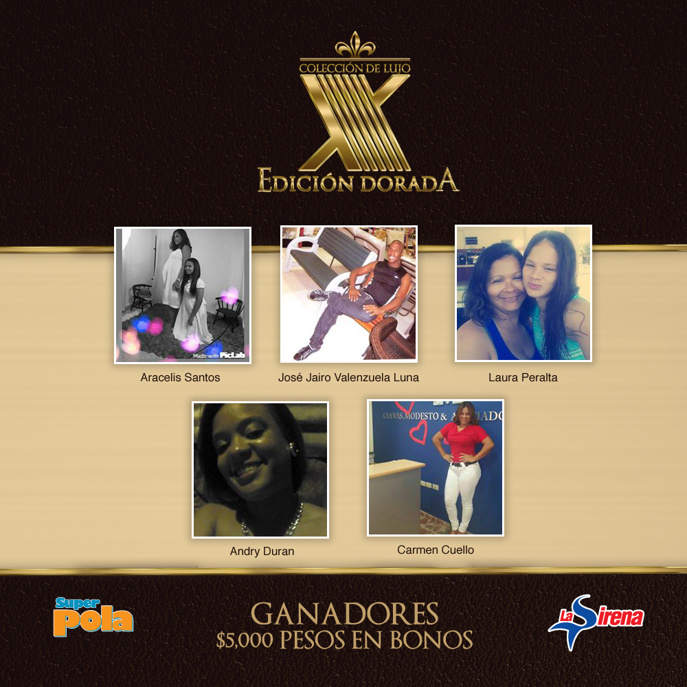 sirena_rd's tweet photo. ¡Felicidades a nuestros ganadores de 5 mil pesos en bonos de nuestro sexto sorteo de #CDLVirtual! http://t.co/82KjSz74mW