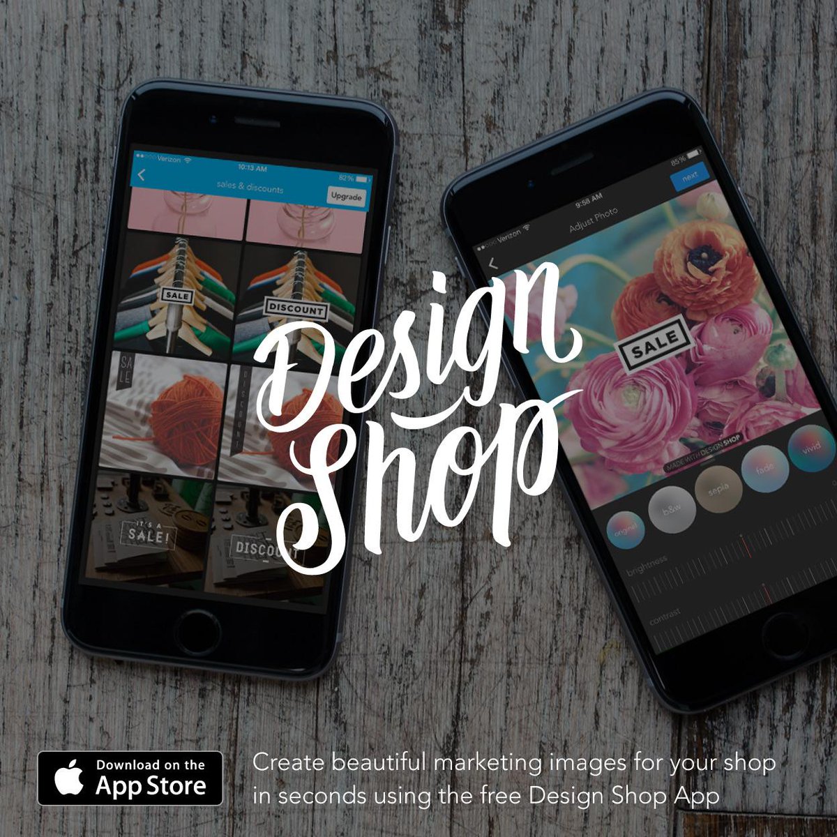 Create amazing marketing images for your online shop or blog. Get Design Shop FREE on iTunes: itunes.apple.com/us/app/design-…