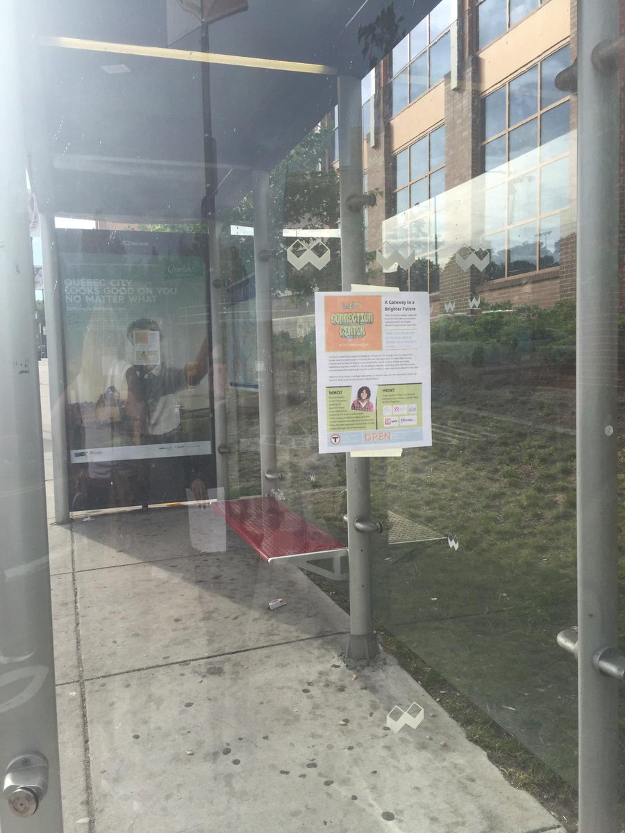 BostonYVP's tweet image. Outreach for the #ConnectionCenter on local bus stops #YouthVoiceProject