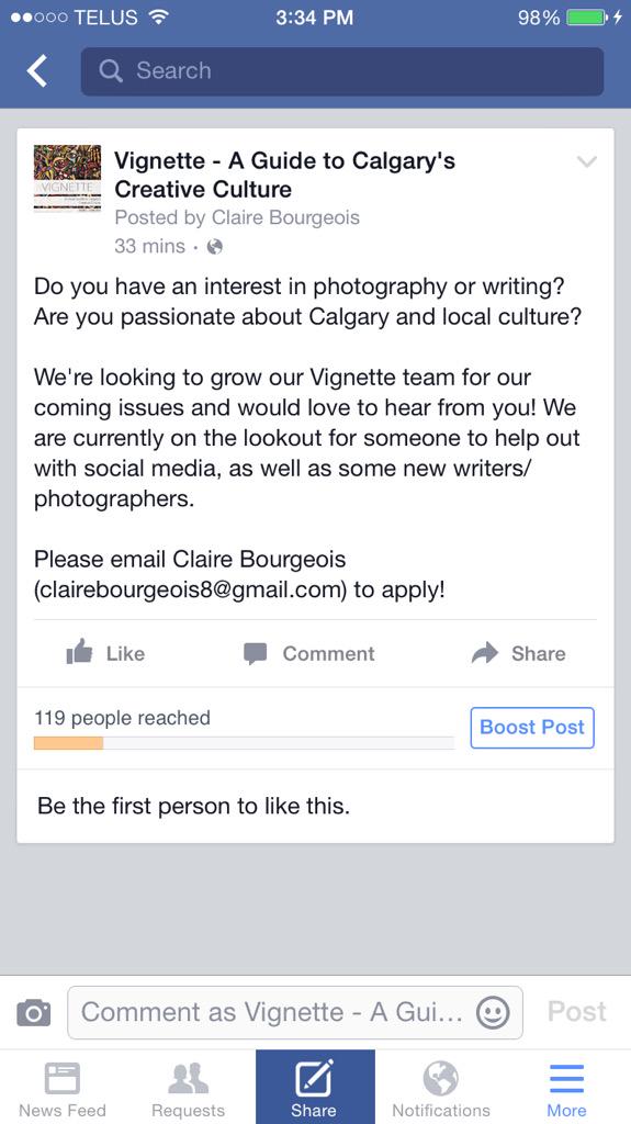vignetteyyc's tweet photo. Vignette is looking for contributors for our next issue! http://t.co/QqZFWTUIdP