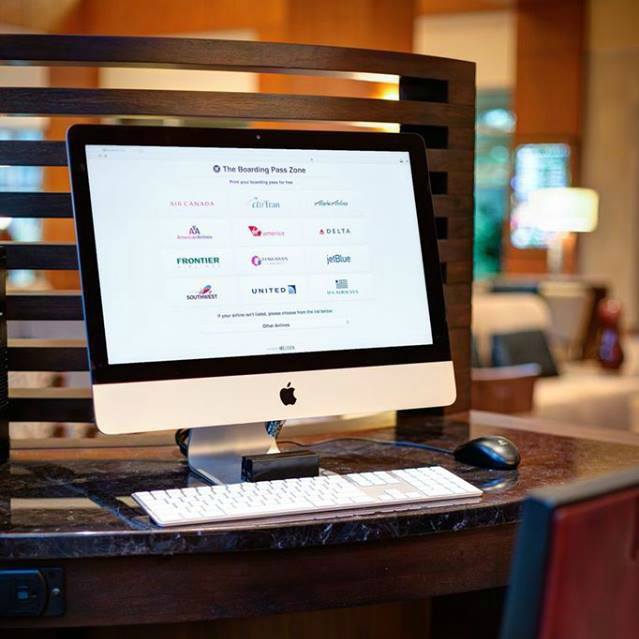 Make your travel a little more efficient by printing your boarding pass at our business center.