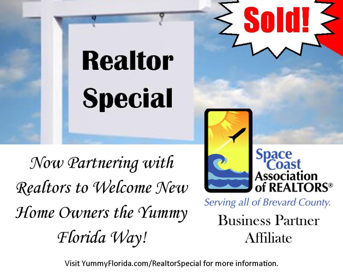 YummyFlorida's tweet photo. We're Affiliates of @SCAR_BrevardMLS &amp; partnering w/realtors to offer food tour closing gifts  http://t.co/NwMnxDRdTC http://t.co/GamMOouwDM