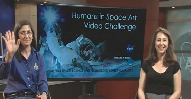 SpaceArtSAE's tweet photo. Great #HISAChallenge #spaceart Virtual Awards http://t.co/g7fPUdHZB3! TY @Astro_Nicole, artists, celebrity judges. http://t.co/Czw1usuQrH