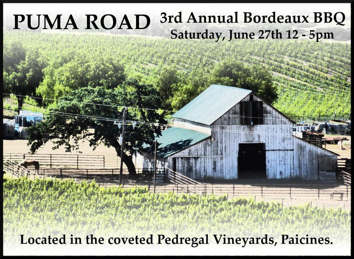 Tickets are flying out the door! Get yours early!
eventbrite.com/e/puma-road-wi…
#monterey #slhwines #wine
