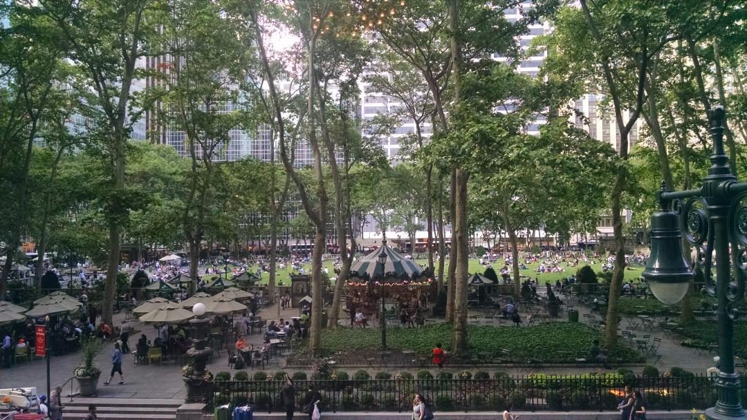 NewSingleBook's tweet photo. The view outside #TheNewSingleBook expert panel discussion @WeWork #BryantPark #NYC http://t.co/xuN8001Gow