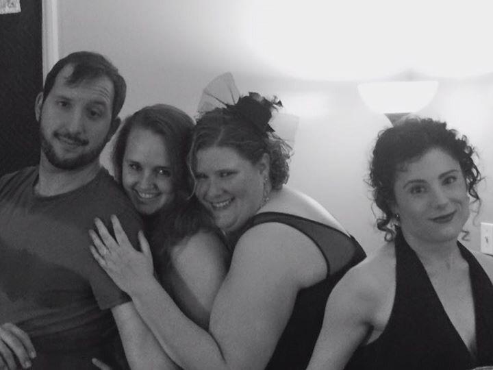 soshcross's tweet photo. MIDSUMMER: BTS- Me with my ladies (Hippolyta,Titania,Puck)...happy Oberon/Theseus #actors #actorslife #Shakespeare http://t.co/nG3vTBzlCl