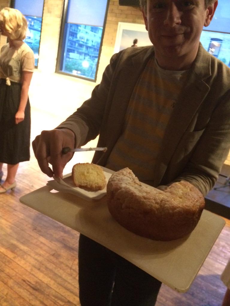 glennsumi's tweet photo. Fiona Reid's bundt cake is a reference to the film she's making: the sequel to My Big Fat Greek Wedding. #TTCA2015 http://t.co/qihQdb3sux