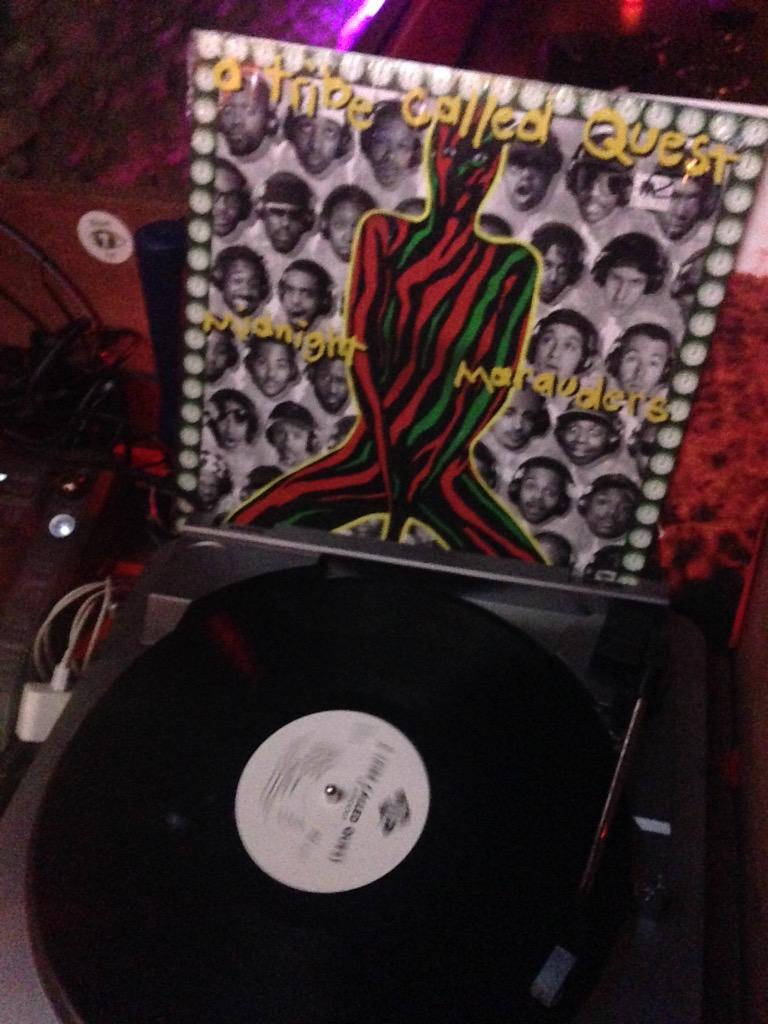 A Tribe Called Quest at #BYOV night <a href="/TheJackalopeBar/">The Jackalope</a> #vinyl #ATX #downtownatx
