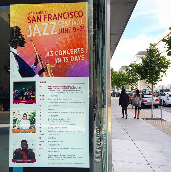 HotelRex's tweet photo. Tomorrow kicks off the 33rd annual @SFJazz Festival, with shows June 9 -21. 

(Instagram: sfjazz) http://t.co/mv0QTvPWEs