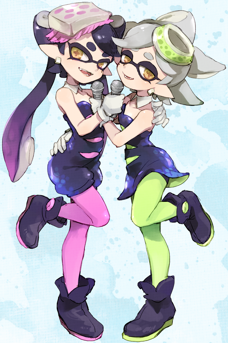 シオカラーズ(スプラトゥーン) ,シオカラーズ 「シオカラ～ズ 」|そとのイラスト