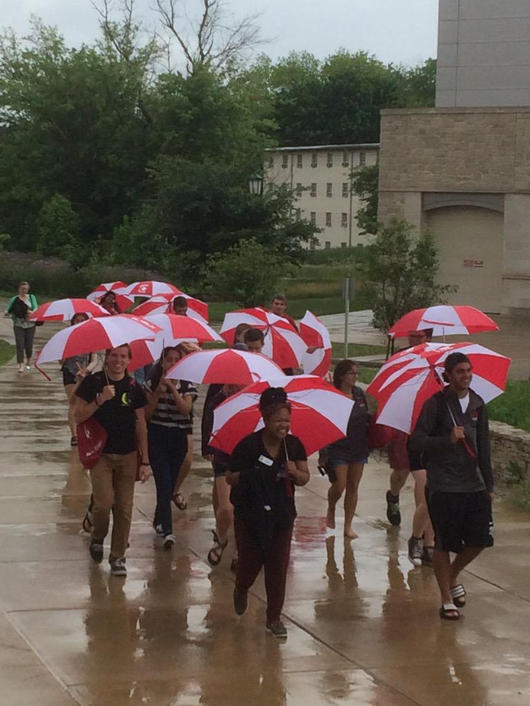 The OTeam even trains in the rain. Good thing they have those snazzy umbrellas. #O15M