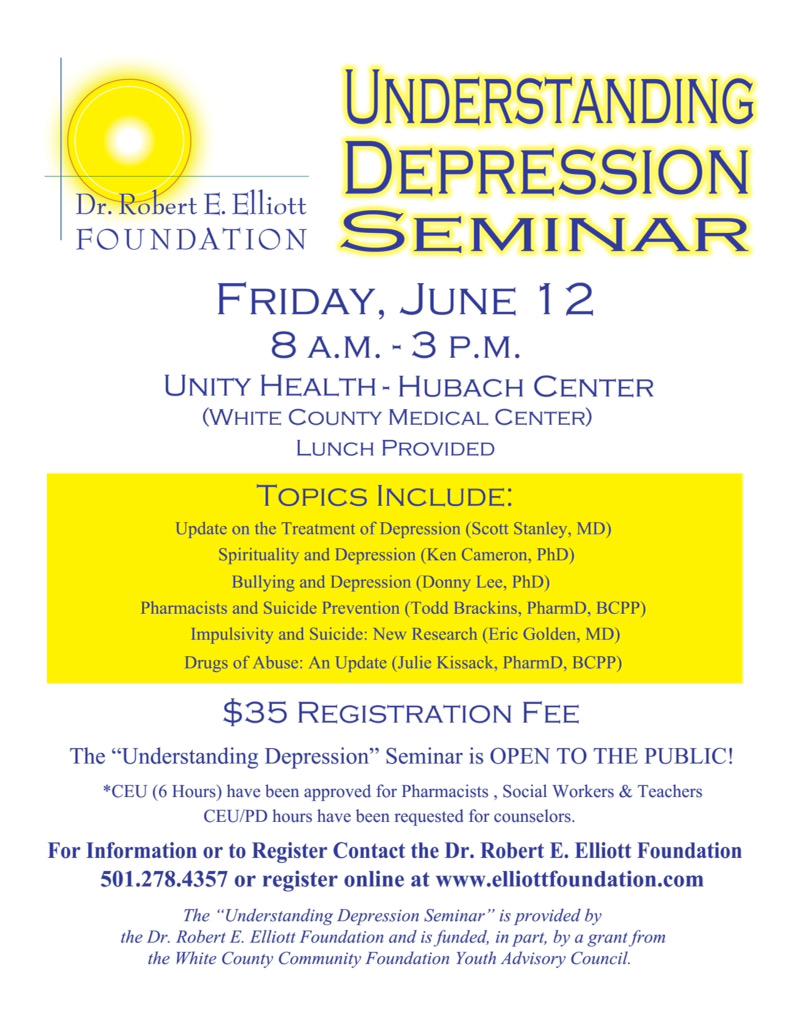 Still time to reg. for the Understanding Depression Seminar Friday!! 6 hrs CEU!