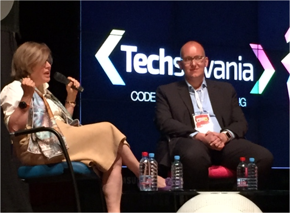 DLDConference's tweet photo. On stage of #techsylvania @steffidld tells @apphil why "It's only the beginning". http://t.co/VzEpRrhM1H
