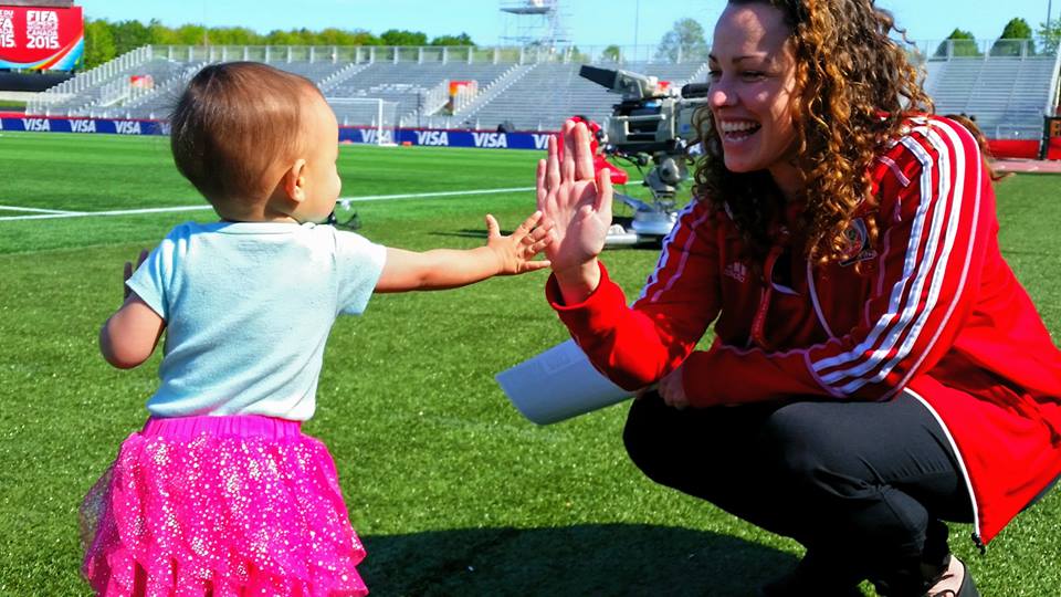 FIFAWWC's tweet photo. Tues 9 June sees games in Moncton &amp; Montreal. #FRA #ENG #COL #MEX #ESP #CRC #BRA &amp; KOR in action. She's happy too! http://t.co/UUhcyUSaLg