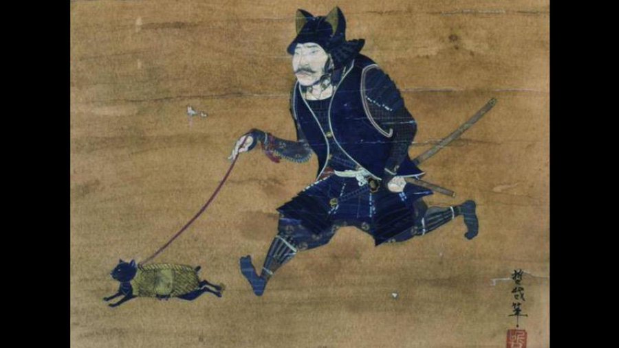 猫を連れて散歩している武士 猫侍 って実在するの 現代アーティスト野口哲也さんの作品です Bushoo Japan 武将ジャパン