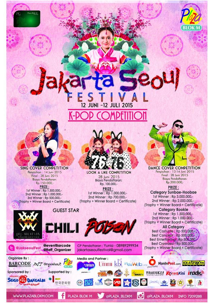 X_VOLUTION's tweet photo. [SCHEDULE] 28 JUNE'15 [X]-VOLUTION As Guest On " JAKARTA SEOUL FESTIVAL" At BLOK-M Plaza Mall | INFO : @JakSeoulfest http://t.co/LjkaiZnd9N