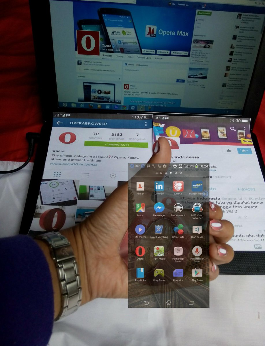 riarestyowati's tweet image. #OperaInHand Semua media sosial dan internetan dalam satu genggaman Opera bikin hidup makin sempurna @opera