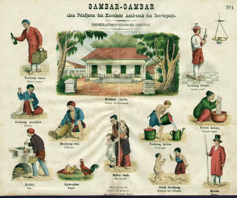 inilah macam2 'jabatan strategis' pribumi di rumah Olanda di era kolonial #TempoDoeloe