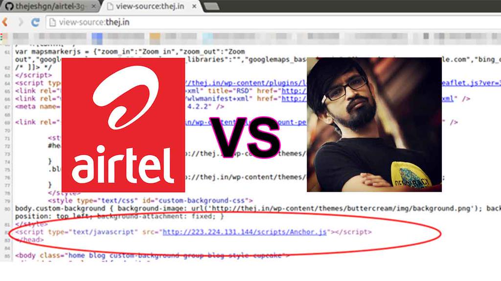cheguwera's tweet photo. Airtel Is Spying On u.Coder @thej Who Exposed This Get LegalNotice Frm Israel. http://t.co/sXr5efBk8x #BoycottAirtel http://t.co/kxBMjGrlnX