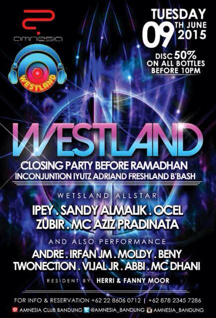 Tonight #Westland @AMNESIA_BANDUNG w/<a href="/sandyalmalik/">Sandy'AL</a> <a href="/djocel1/">dj ocel</a> @ipeyxtraction @Zubir_Vallen <a href="/Azizpradinata/">Aziz Pradinata</a> #moldy #andre