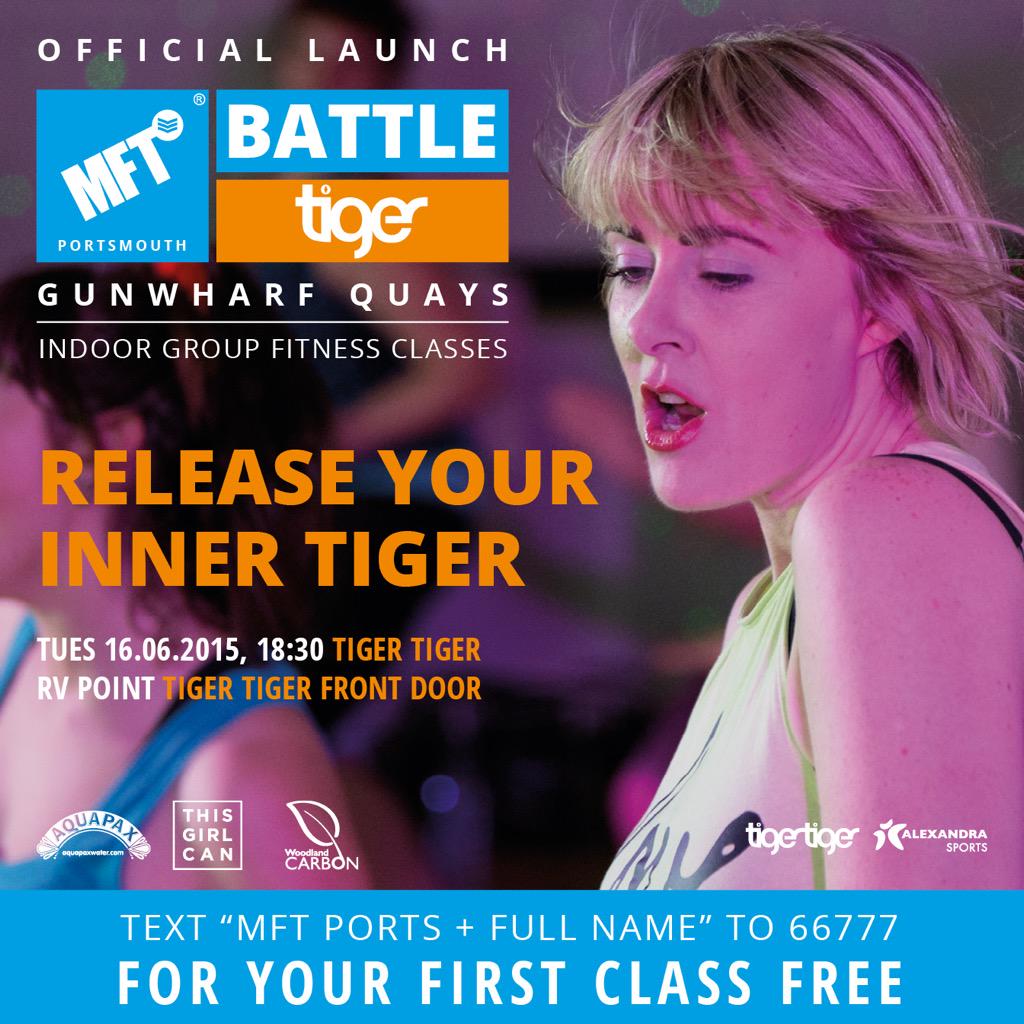 MFTPortsmouth's tweet photo. BattleTiger Tuesday only 1 week til launch. Bring your entire streak of tigresses &amp; show us how Portsmouth grrrove http://t.co/apZxHYhTuw